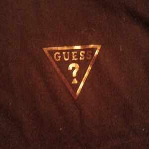 Guess Black T-Shirt with Gold Logo